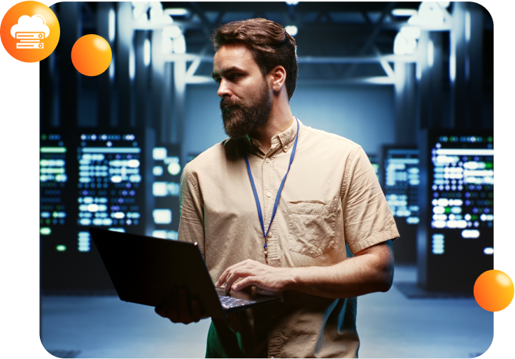 Web hosting services illustration